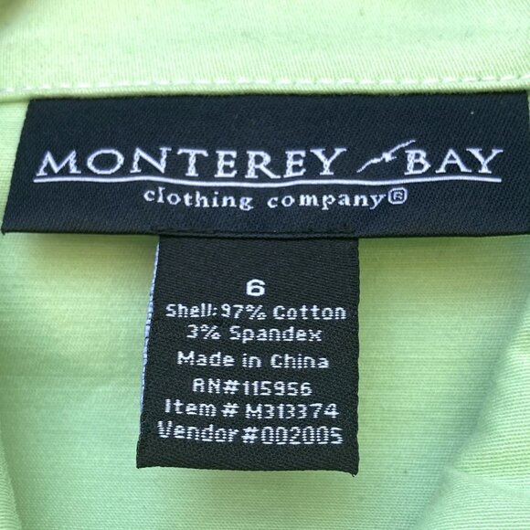 Monterey Bay Women's Size 6 Green "Jean" Trucker Jacket Cotton Spandex Pockets - Picture 3 of 6